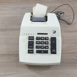Tower Electric Calculator Model 603 58210 Vintage Calculator With Paper Roll